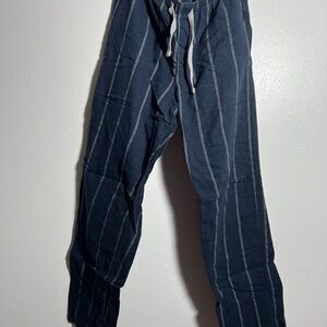 GAP Men's Dark Blue Joggers with White Stripes